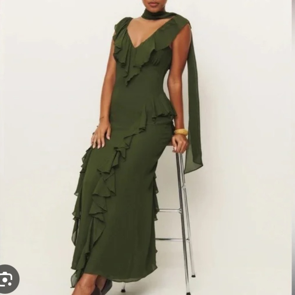 ISO!! REFORMATION SILVANA DRESS GREEN